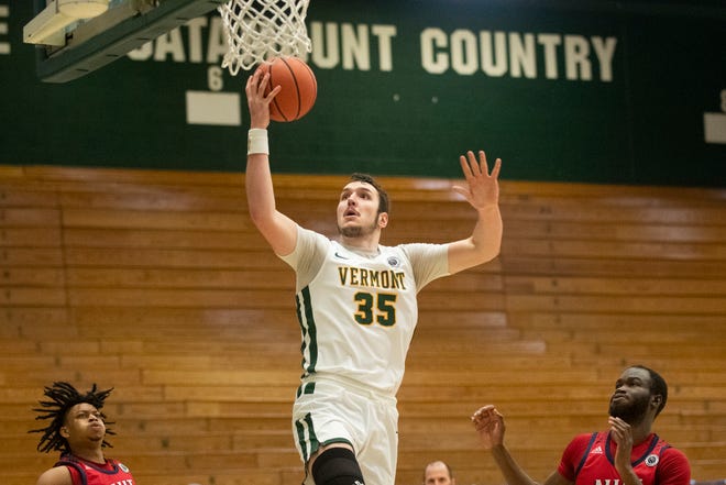 Davis looks to send Vermont to the NCAA's for the first time since 2018/Photo; Brian Jenkins/Burlington Free Pass