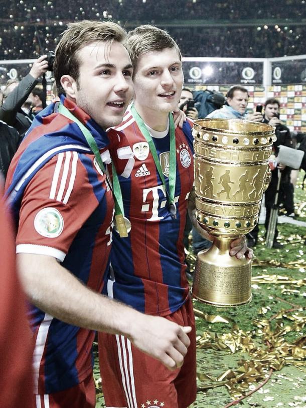Götze y Kroos celebran la bundesliga | Foto: Bayern