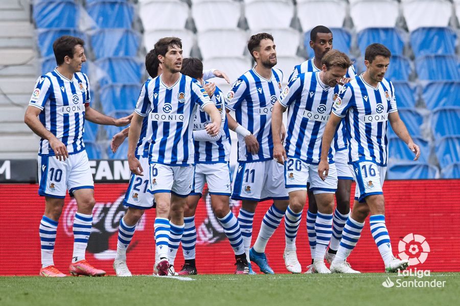 Los jugadores de la Real Sociedad celebran un gol | LaLiga Santander