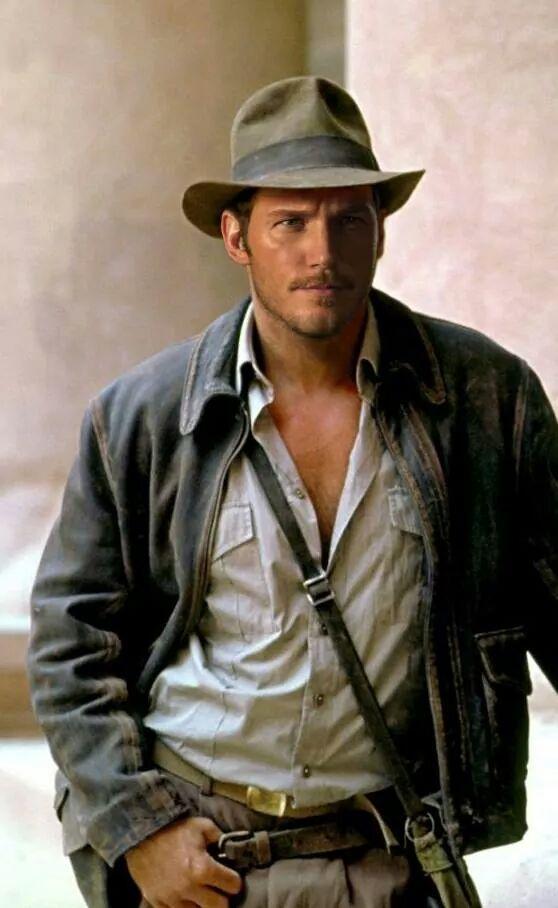 Chris Pratt como Indiana Jones, en un fan art. Foto: El Desmarque. 