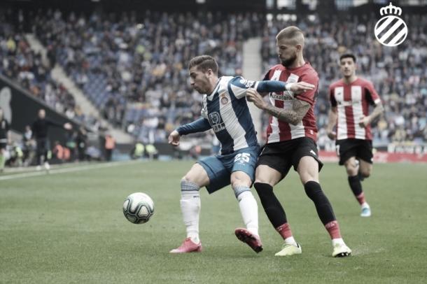 Adrian Embarba, desequilibrio perico. FOTO: RCD Espanyol