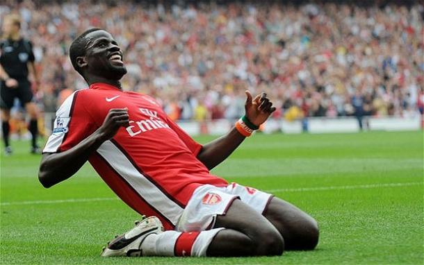 Could Eboue be pulling on a different red and white shirt soon? | Photo: Telegraph