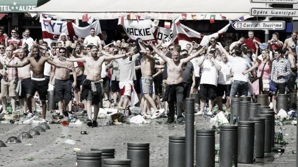 The behaviour of England fans will be under intense international scrutiny following their despicable treatment of Marseille's Vieux Port. Source:Eurosport