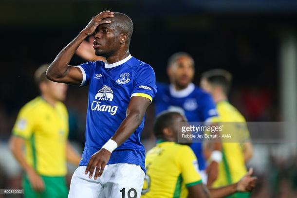 Enner Valencia replaced the injured Romelu Lukaku and didn't have much luck in front of goal. | Photo: Robbie Jay Barratt/ Getty Images