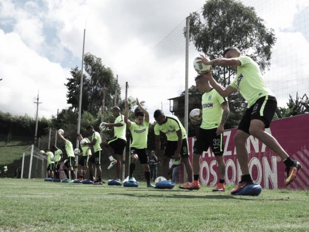 Último entrenamiento en la sede de Guarne. Foto: Atlético Nacional.