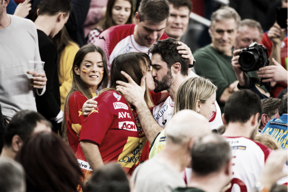 El central español festejando el pase a la final | Foto: cro2018.ehf-euro.com