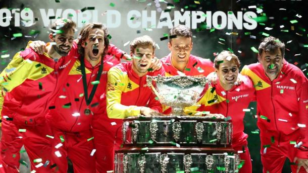 España, actual campeón del mundo. Imagen: @DavisCup.