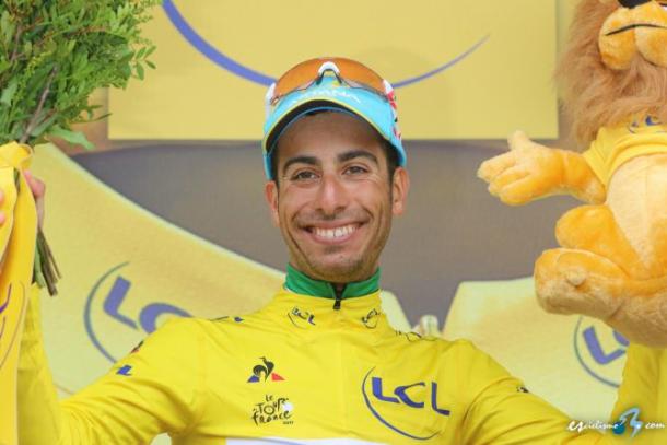 Tras la etapa de Peyragudes Aru se vistió de amarillo. Pic Philippe Lopez (AFP)