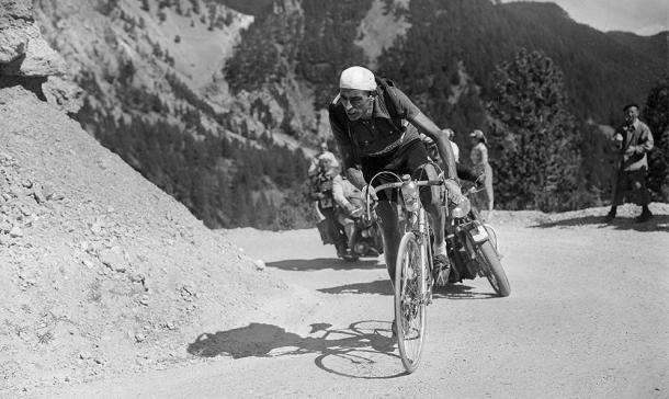 Gino Bartali en Giro de Italia. Foto: giroditalia.com