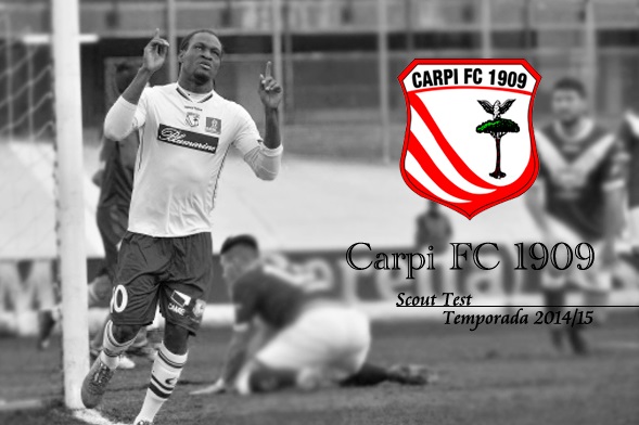 Cartel del Scout test del equipo del FC Carpi 1909, en la temporada 2014-15. Fuente: FC Carpi 1909