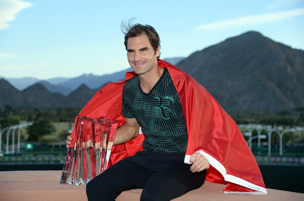 Federer won his second title of the year in Indian Wells (Photo by Kevork Djansezian / Getty)