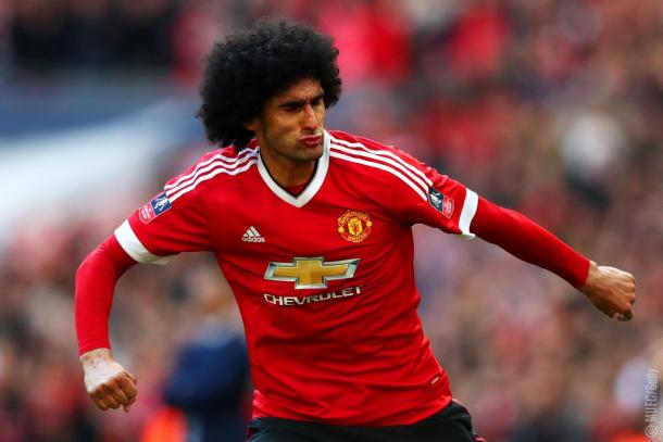 Marouane Fellaini came up big again for Manchester United, netting a goal and producing key stoppages. | Source: MUFC