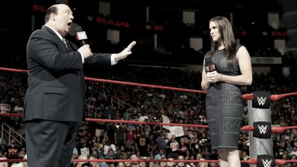 Stephanie McMahon conftronted Paul Heyman at Raw (image: skysports.com)