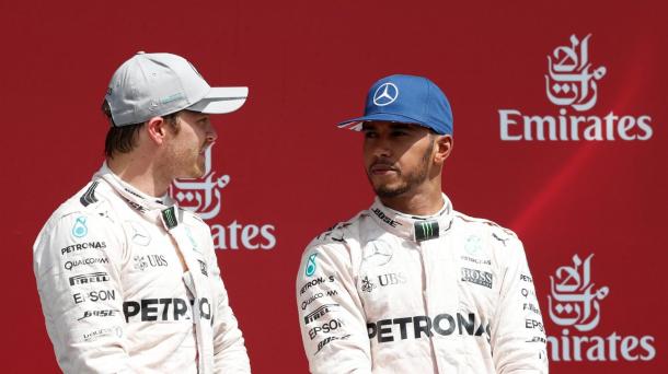Rosberg y Hamilton Foto: F1