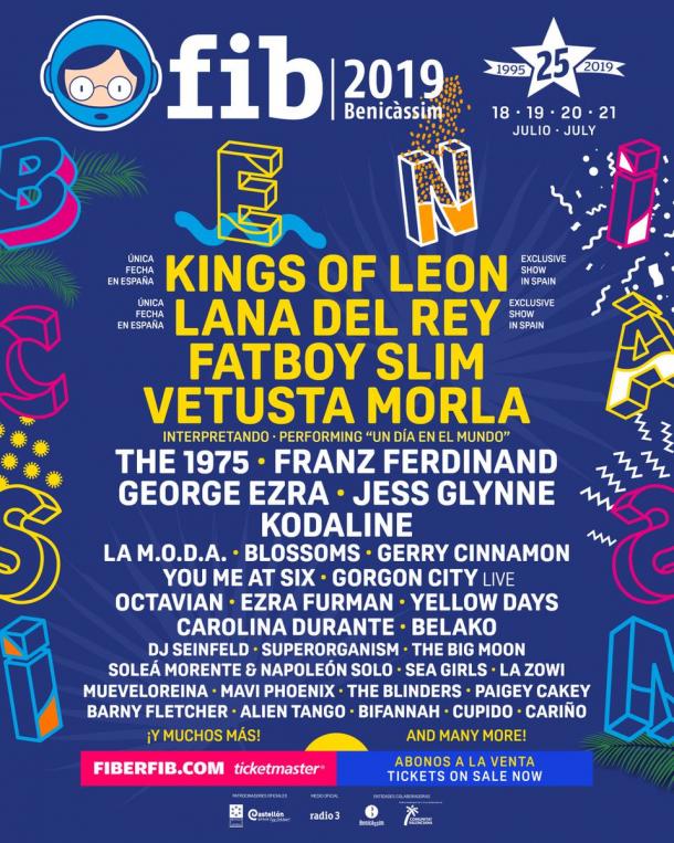 Cartel del FIB Benicàssim 2019. Fuente: Europa Press