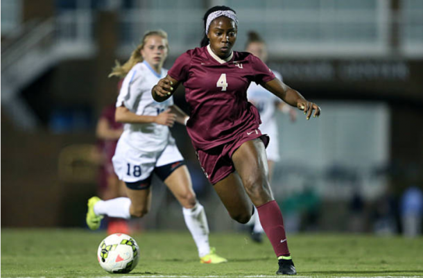 Jamia Fields made 103 appearances for the Florida State Seminoles before being drafted in the 2015 NWSL College Draft. | Photo: Andy Mead - YCJ/Icon Sportswire/Corbis via Getty Images