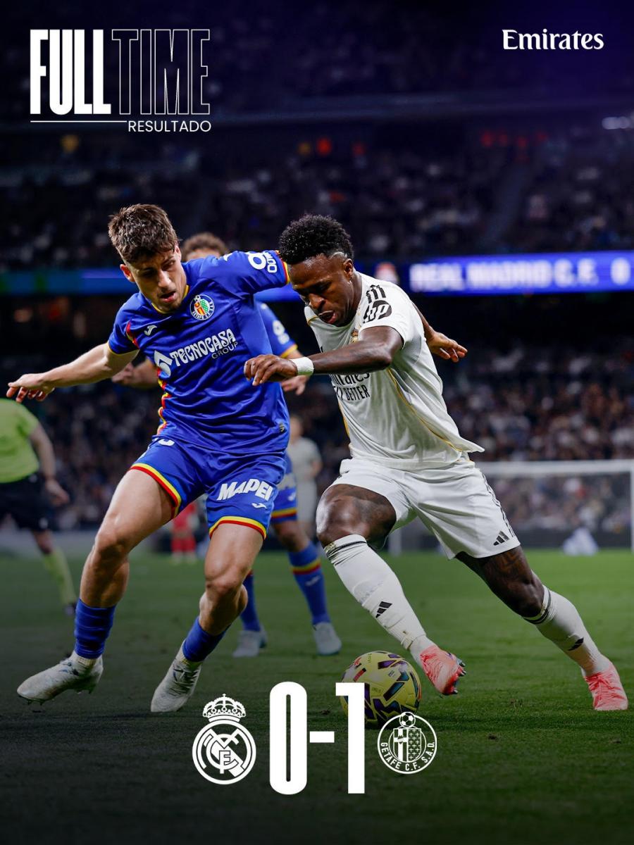 Resumen y gol del Real Madrid 0-1 Getafe en LaLiga EA Sports (0-1 ...