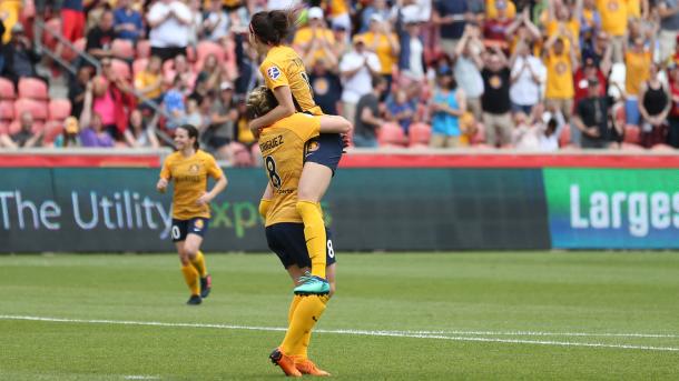 Erika Tymrak celebrates scoring her first goal for Utah | Source: nwslsoccer.com