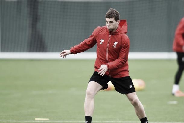 Jon Flanagan training after recovering from injury hell (image: Liverpool Echo)