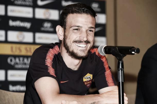 Florenzi, durante la renovación de su contrato | Foto: AS Roma