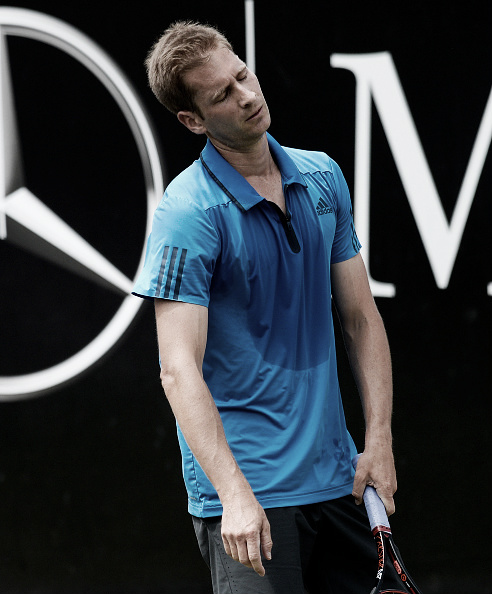 32-year old qualifier Florian Mayer put up a valiant effort, but couldn't defeat Roger Federer. (Photo: Getty Images)