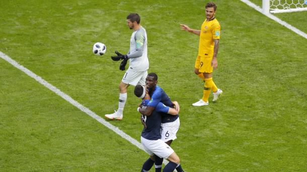 Paul Pogba celebrates putting his team ahead late in the second half | Source: Getty Images via FIFA.com