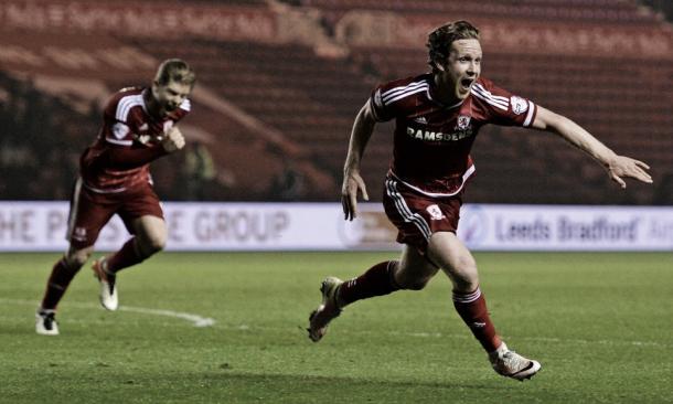 Adam Forshaw, pictured scoring the winner against Reading, has impressed in the Premier League | Photo: Richard Lee/BPI/Rex/Shutterstock