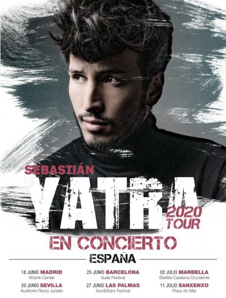 Cartel conciertos Yatra || Fuente : Sebastián Yatra Twitter 