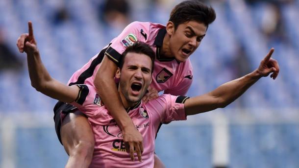 Dybala and Vazquez were key to Palermo's relative success last year | photo: fourfourtwo.com