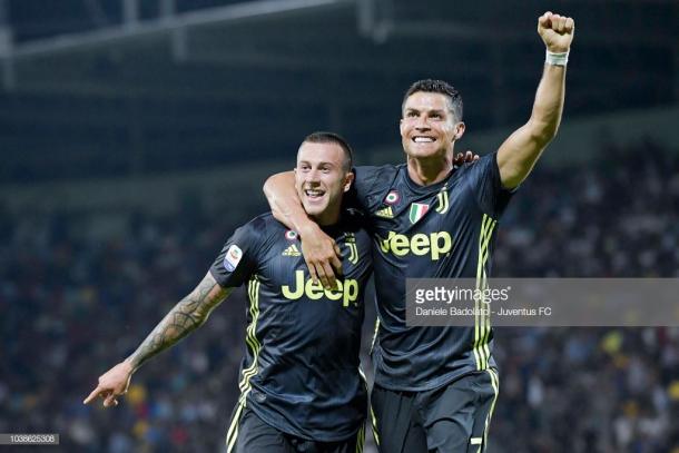 Celebración tras el tanto de Cristiano Ronaldo / Foto: gettyimages