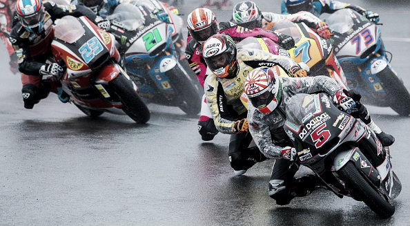 A group formed out front as Zarco tried to take the lead | Photo: Getty