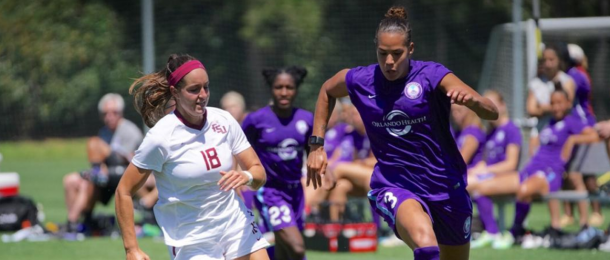 Pride beating FSU 3-0/ Photo: Orlando Pride's twitter @ORLPride