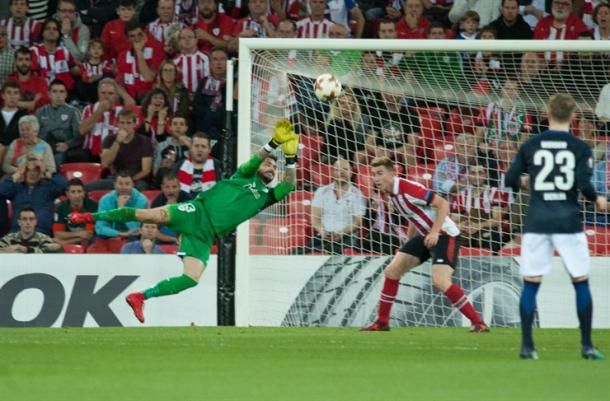 Iago Herrerín en el partido frente al Hertha. | Foto: Athletic