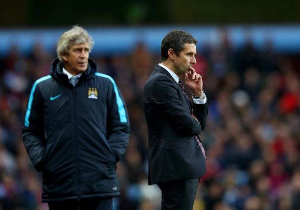 Garde and Pellegrini on the touchline earlier this season (photo: getty)