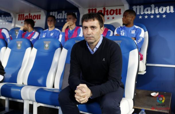 Garitano se sentará en el banquillo de Butarque como entrenador del Leganés por última vez. Foto: La Liga