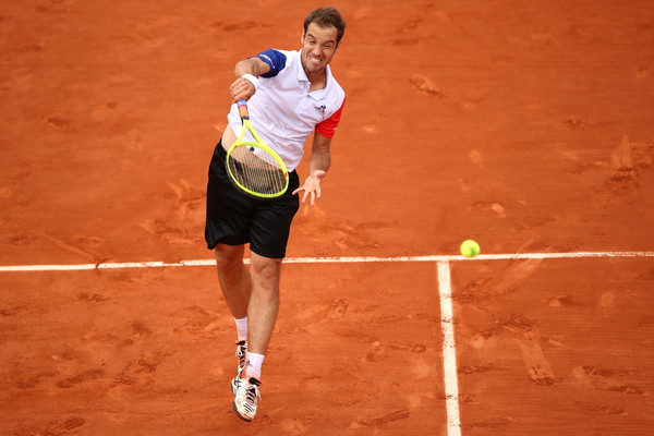 Richard Gasquet in his second round match against Bjorn Fratangelo (Clive Brunskill/Getty Images)