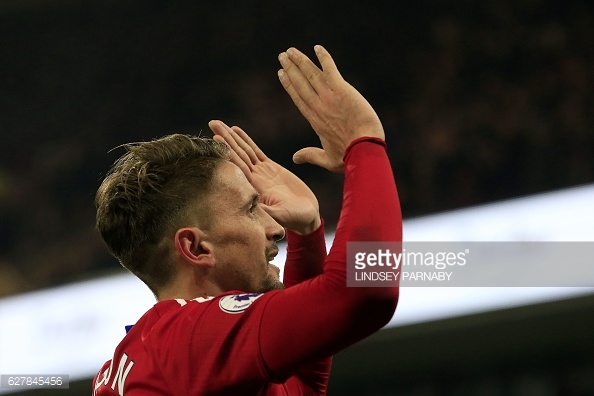 Gaston Ramirez celebrates scoring in the win against Hull City | Photo: GettyImages/Lindsey Parnaby