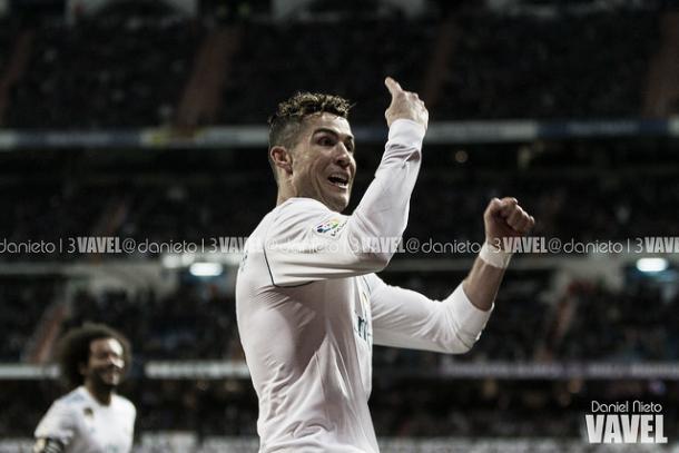 Cristiano Ronaldo celebrando un tanto // Foto. Vavel (@danieto)