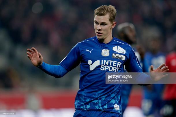 Emil Krafth of Amiens (Photo by Soccrates Images/Getty Images)