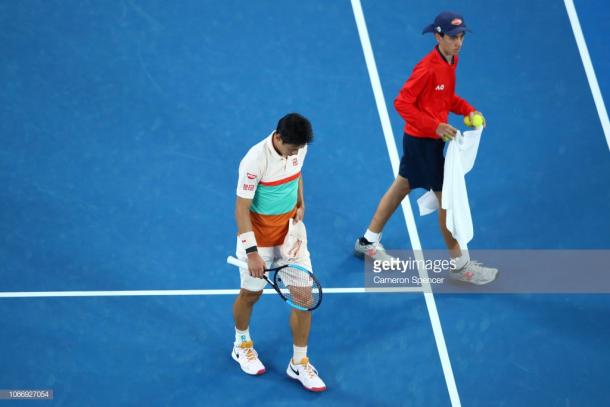 Nishikori has never retired against Djokovic in their 18 meetings (Image source: Cameron Spencer/Getty Images)