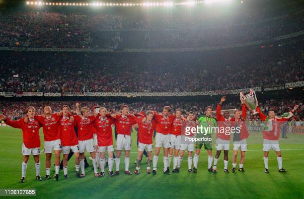 Manchester United's treble winning side in 1999 | Creator: Popperfoto  |  Credit: Getty Images
