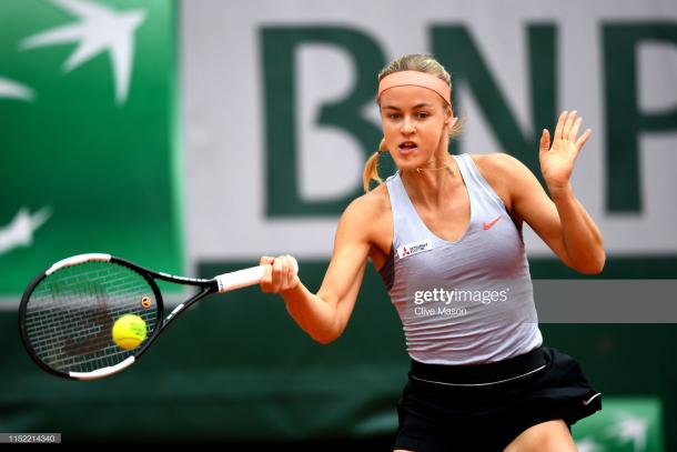 Schmiedlova came agonizingly close to causing the upset of the tournament (Getty Images/Clive Mason)