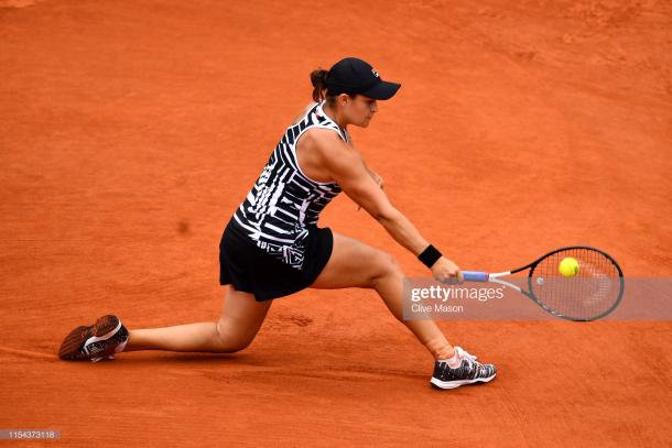 Barty in action on her way to the final (Getty Images/Clive Mason)