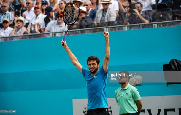 Simon celebrates his semifinal win over Medvedev (Getty Images/TPN)