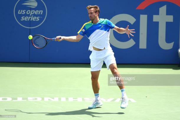 Peter Gowojczyk in action during the last eight (Getty Images/)