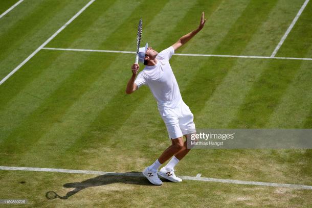 Opelka rode his thundering serve to a come-from-behind victory/Photo: Matthias Hangst/Getty Images
