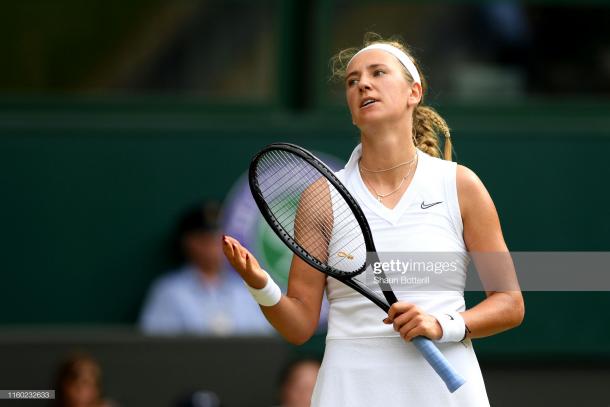 It was a frustrating day for Azarenka as she could not match Halep's consistency (Getty Images/Shaun Botterill)
