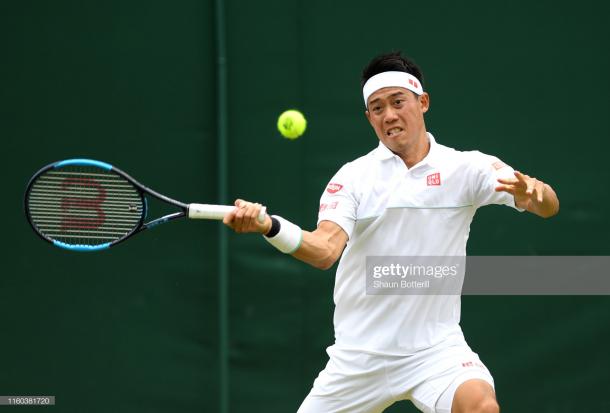 Nishikori improves his head-to-head record against the American to 5-0 (Image source: Shaun Botterill/Getty Images)