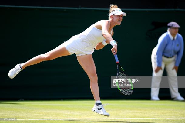 Riske serving today (Getty Images/Matthias Hangst)