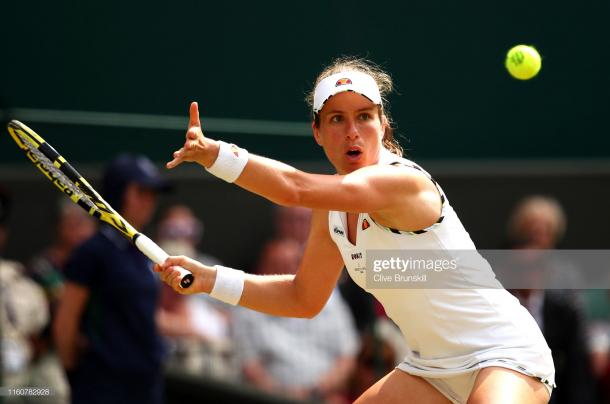 Konta in action today (Getty Images/Clive Brunskill)